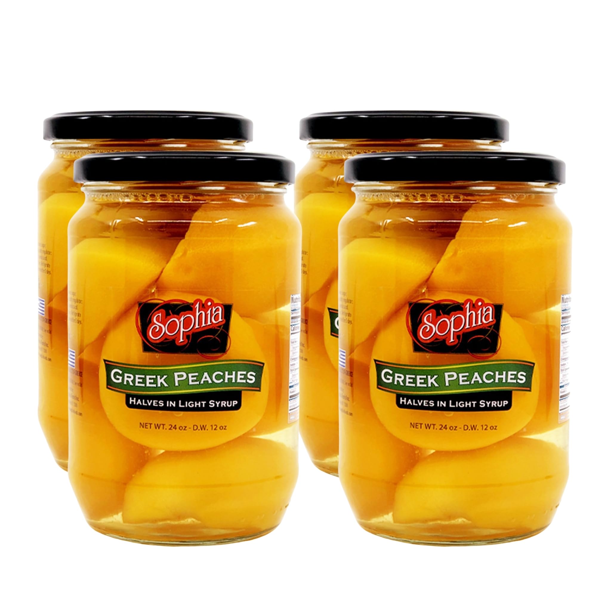 Amazon.com : Sophia Greek Peach Halves 24oz (4-pack) | Canned